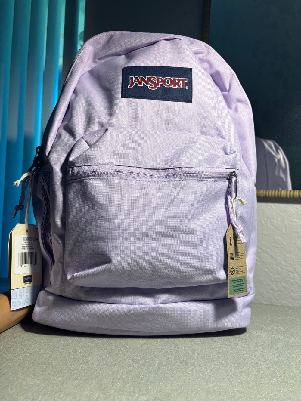 NWT JanSport Cross Town Plus Backpack Pastel Lilac 26L 15" Laptop School Bag